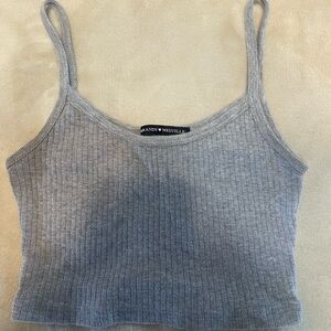 Brandy Melville Cropped Grey Tank Top
